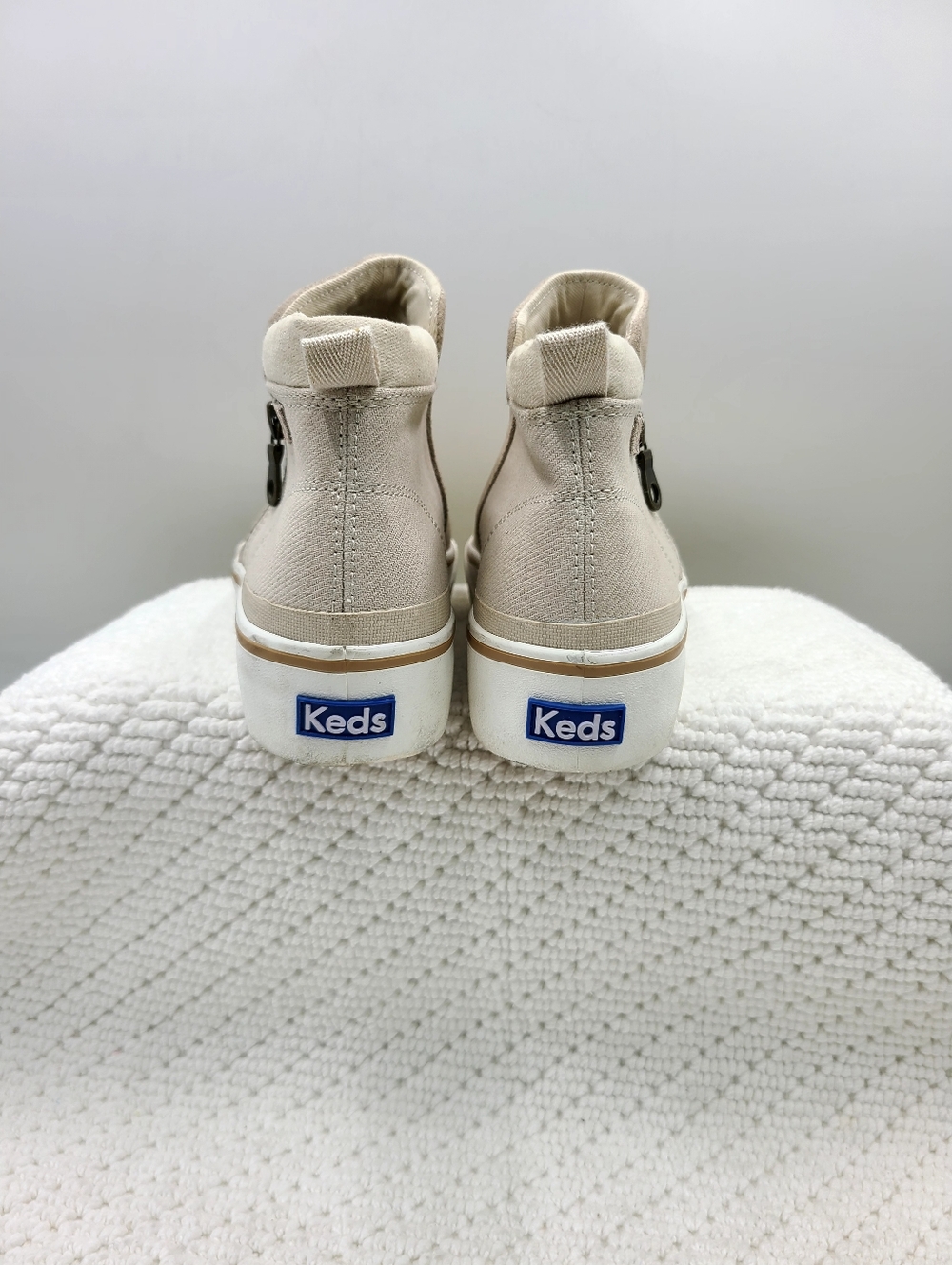 Keds Slip-On Sneakers in Cream and Black - Picture 4 of 7